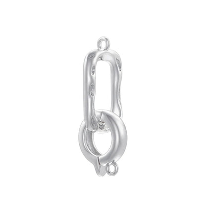 ZHUKOU 18K Gold Plated Connector Clasps for Jewelry Crafting in Four Elegant Styles
