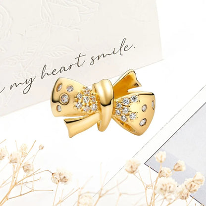 Sparkling Gold Safety Chain Infinity Snake Charm Beads