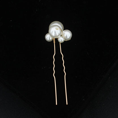 Elegant Bridal Rhinestone Hair Pins with Pearls for Wedding and Party