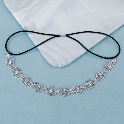 Luxury Pearl Rhinestone Beaded Hairband Lace Crown Crystal Bridal Tiara for Weddings and Special Events