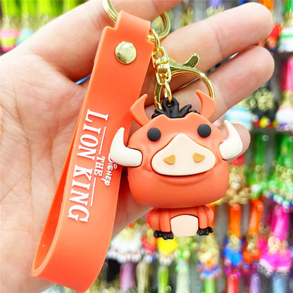 Kawaii Anime Disney Keychain Set Featuring Mickey Mouse, Minnie, Lilo & Stitch