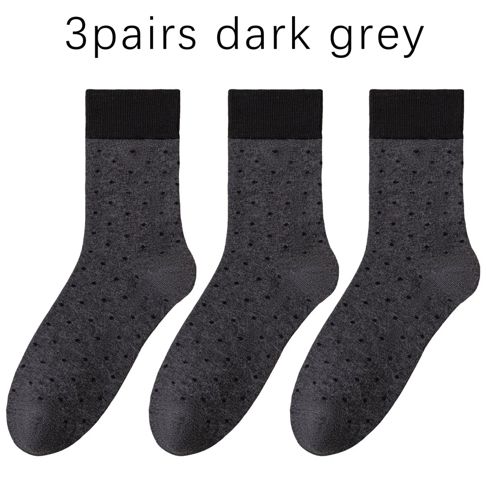 3 Pairs Women Airy Polka Dot Socks Odor Free Stretch
