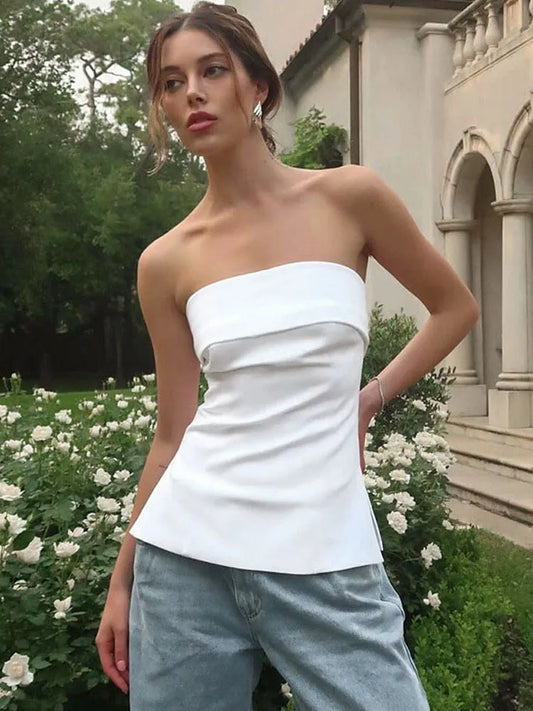 Dozw Tube Tops Women Strapless Bandeau Backless Bralette