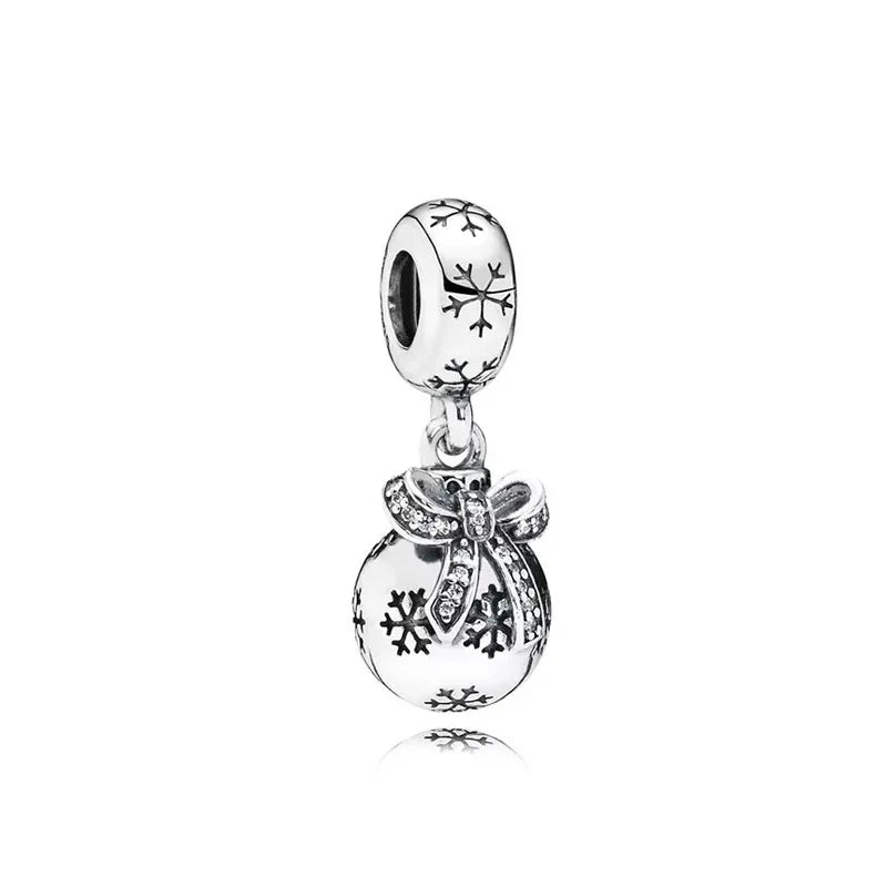 New 925 Silver Pink Purple Bead Ice Cream Pendant for European Original Bracelet DIY Exquisite Jewelry