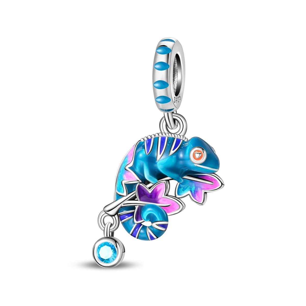 925 Sterling Silver Animal Charms Set Elephant Chameleon Fish Cat Beads for DIY Bracelets Pendant Fine Jewelry Gift