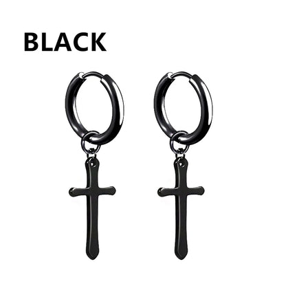 Punk Stainless Steel Stud Earrings Set for Men and Women Type23