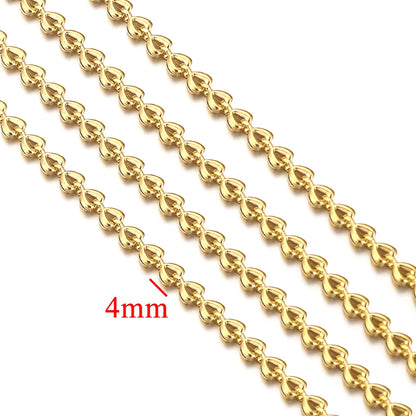 Gold Plated Stainless Steel Chain for DIY Jewelry Crafting Necklace Bracelet Anklet 1 Meter