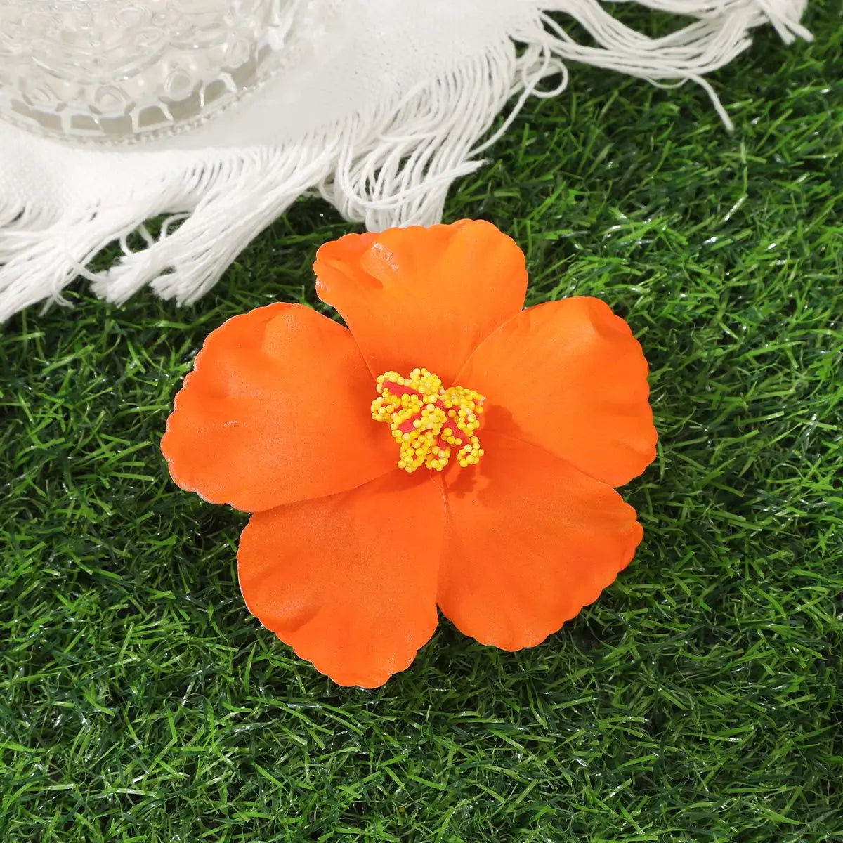 Awaytr Hawaiian Flower Hair Clip for Women and Girls - Romantic Bohemian Floral Side Bangs Accessory