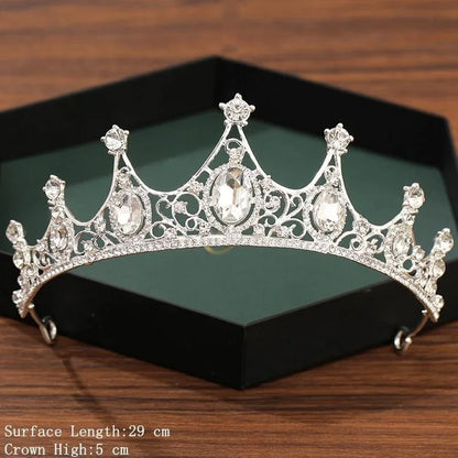 Silver Crown Tiara Hair Accessories for Brides - Top-Rated Crystal Rhinestone Diadem Silver 2