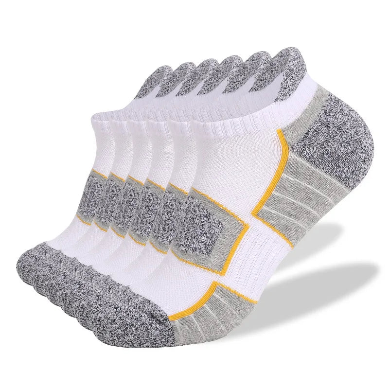 6 Pairs Mens Anti Slip Terry Sole Hiking Socks Arch Support