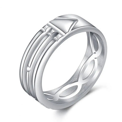 Classic Men's Engagement Ring with Bright Luster and Anti-Fade Design