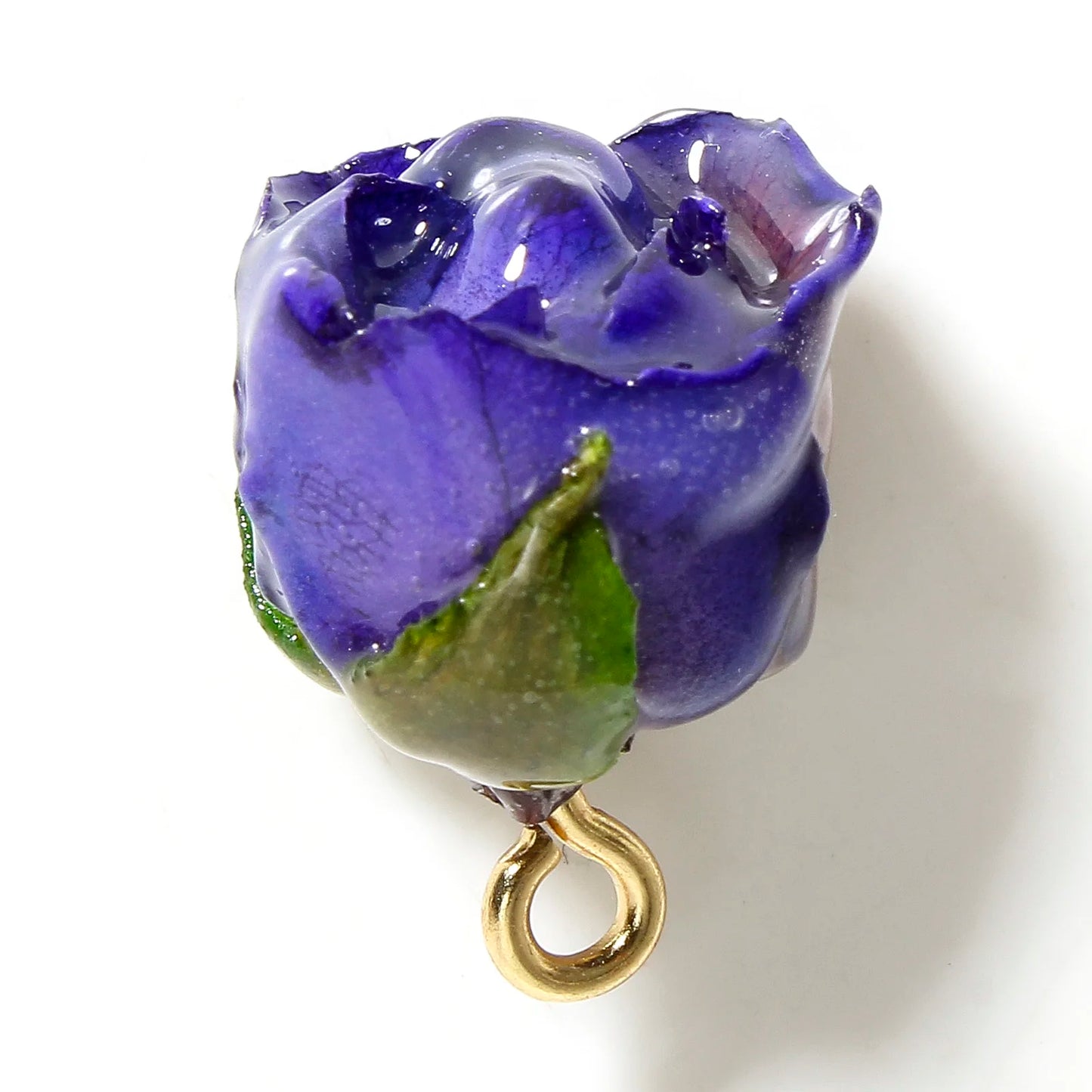Handmade Multicolor 3D Resin Flower Charms for DIY Jewelry Earrings 2x16mm