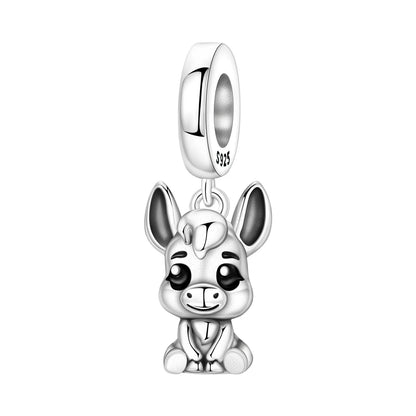 925 Sterling Silver Cute Pet Animal Pendant Charm Gift