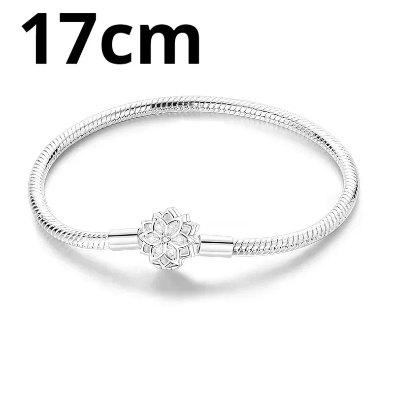 925 Sterling Silver Adjustable Gold Cross Virgin Mary Blue Eye Zircon Charm Bracelet for Women Birthday Gift
