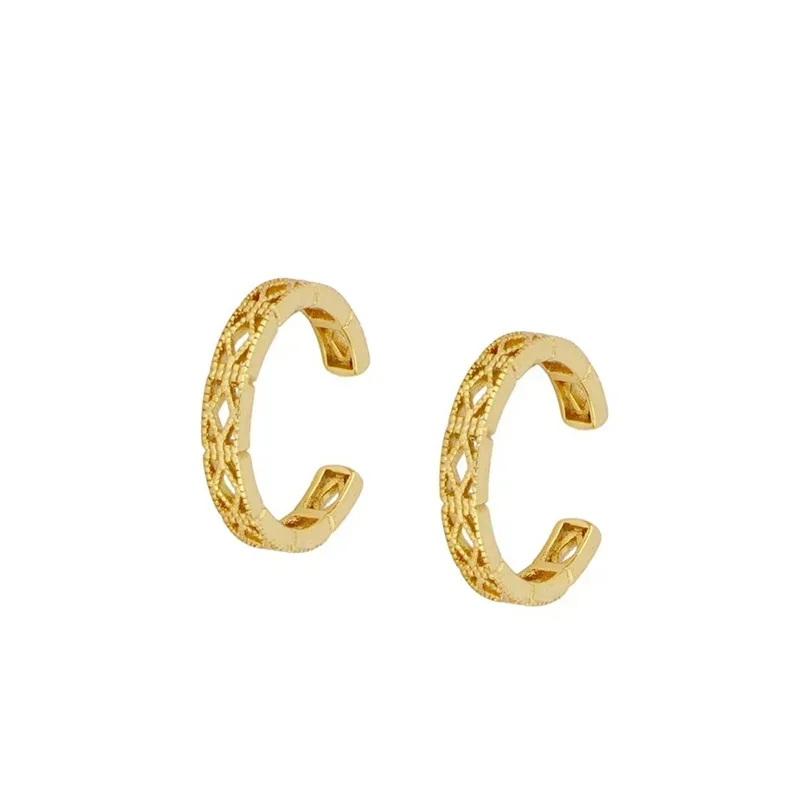 Crmya Gold Plated Women's Earrings Set with Vintage CZ Zircon Drop and Stud Hoops