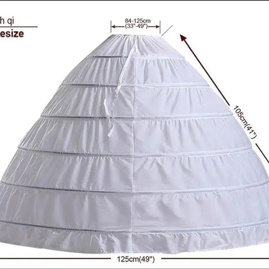 Elegant Bridal Crinoline Petticoat Underskirt for Ball Gown Dresses