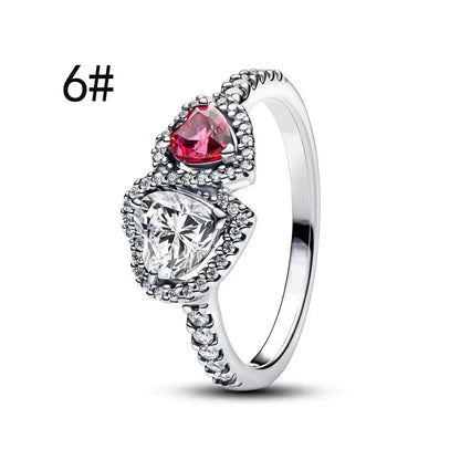 925 Sterling Silver Pink Bow Zircon Jewelry Set Necklace Earrings Bracelet DIY Gift for Women