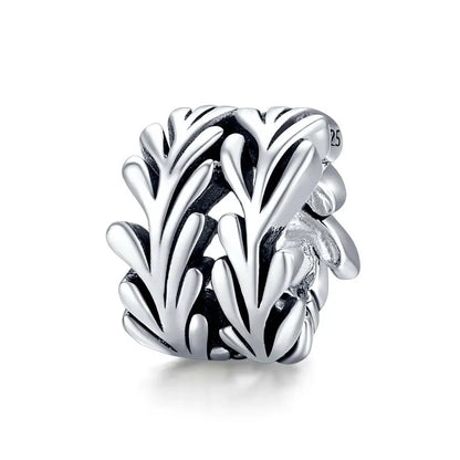 Bamoer Genuine 925 Sterling Silver Halloween Owl Charm with CZ for DIY Bracelet Jewelry