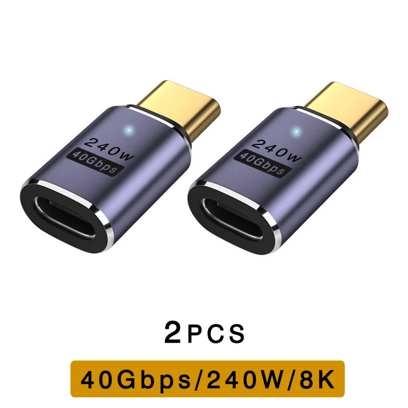 UGOURD USB4 Type C to Type C Adapter Thunderbolt 3 4 40Gbps OTG Extension Cable PD 240W Support 8K120Hz for Laptops