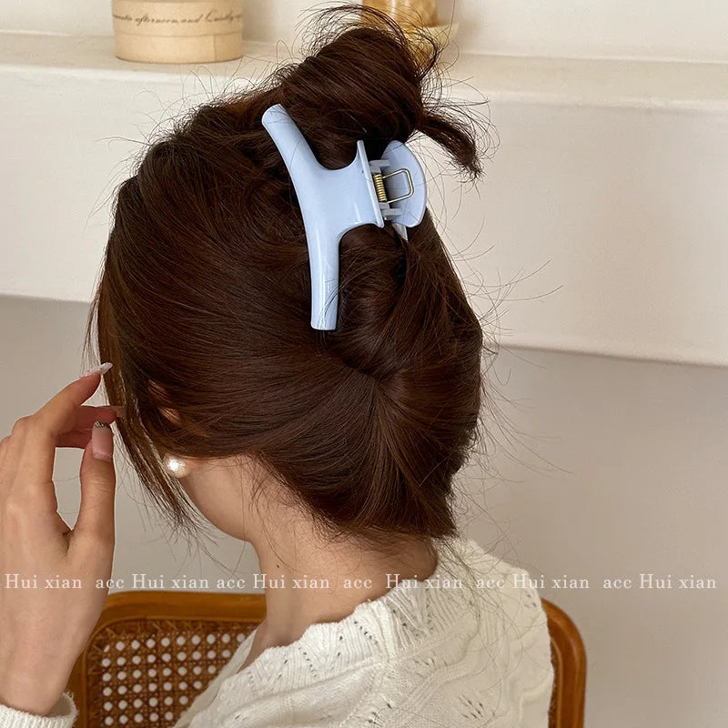 Vintage Large Thick Crab Hair Claw Clips For Women Kpop