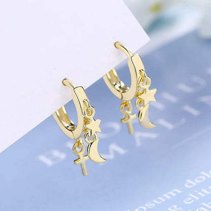Elegant 925 Sterling Silver Zircon Stud Earrings for Women's Wedding and Engagement