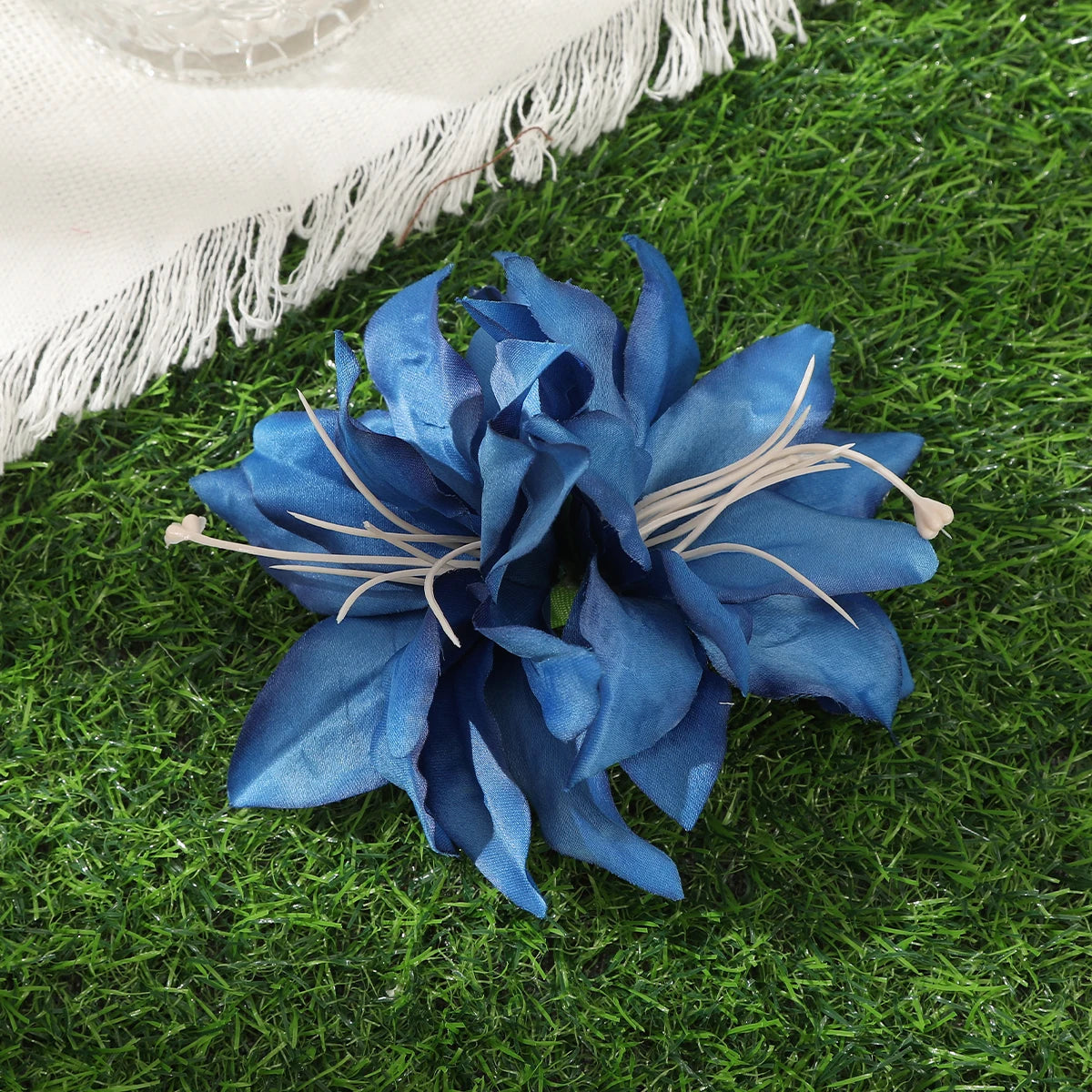 Bohemian Orchid Flower Hair Clips for Women Bridal Beach Wedding Hair Accessories