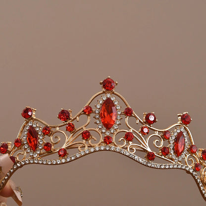 Radiant Princess Crystal Crown Headband for Bridal and Prom Elegance