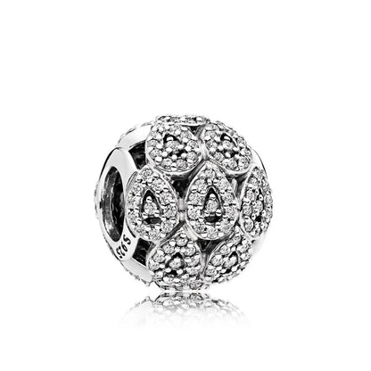 New 925 Silver Pink Purple Bead Ice Cream Pendant for European Original Bracelet DIY Exquisite Jewelry