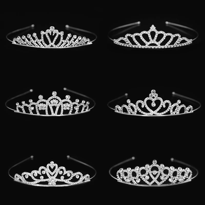 Elegant Crystal Princess Tiaras for Girls Wedding Party Hair Accessories
