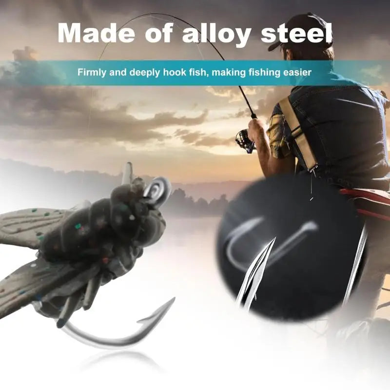 New 50-10PCS Mini Bionic Fly Fishing Bait For Salmon Trout