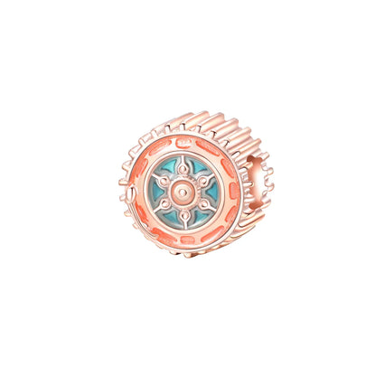 Original 925 Sterling Silver Rose Gold Snowflake Heart Fish Charms Beads for DIY Necklace and Bracelet Jewelry Gift