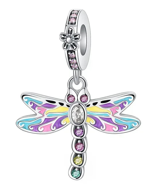 Authentic Luminous Firefly Bee Light Bulb Charm Ring Earrings 925 Sterling Silver DIY Jewelry Gift
