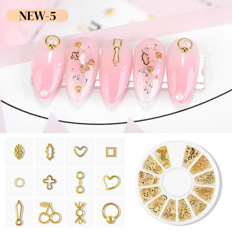 Resin Filling Metal Rivet Moon Stars Nail Art Decorations Mixed Beach Ocean Style Jewelry DIY Charms XY-NEW-5