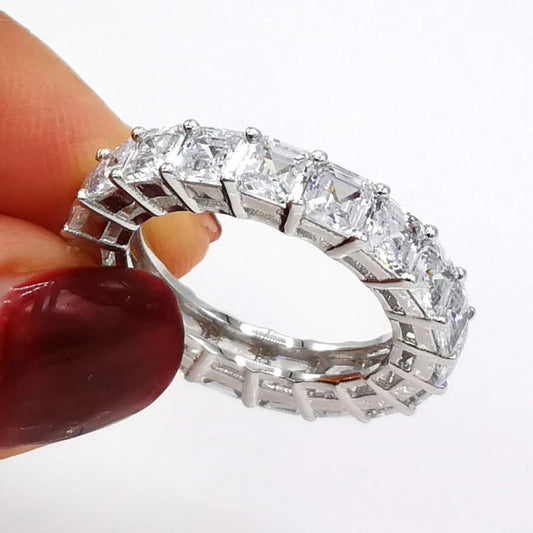 Promise Marquise Cut 3ct Simulated Diamond Ring in 925 Sterling Silver Elegant Engagement Wedding Jewelry for Women Christmas Gift