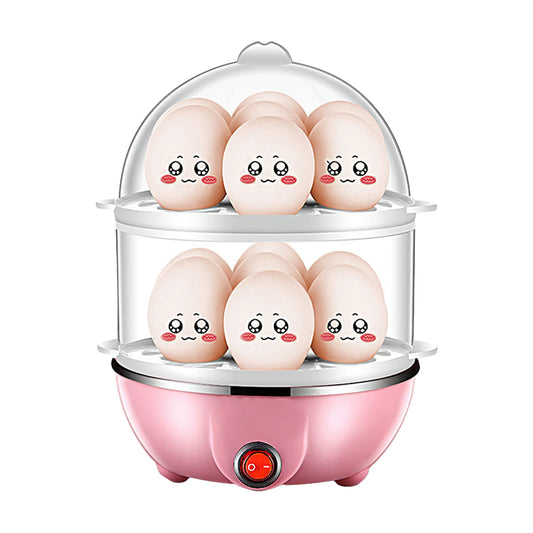 Double Layer Egg Cooker 14 Egg Capacity Hard Boiled Cooker C-US Plug
