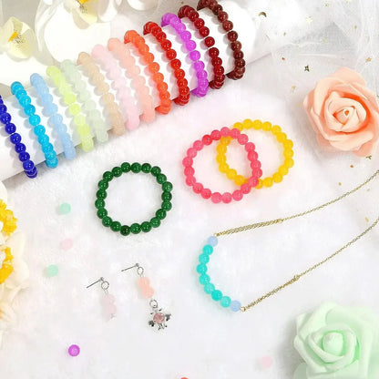 700 Pieces Vibrant Glass Crystal Beads Set - 28 Color DIY Jewelry Making Kit for Bracelets and Necklaces