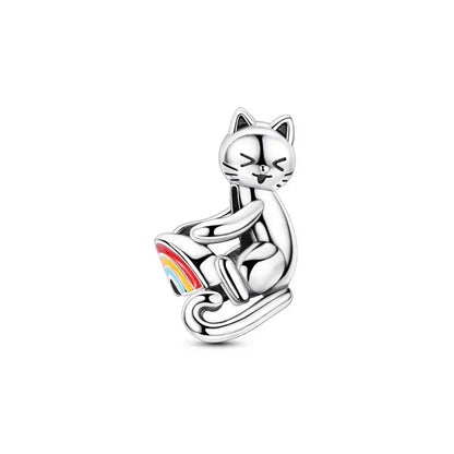 Genuine 925 Sterling Silver Heart Charm Bead for Mother's Day Bracelet Gift