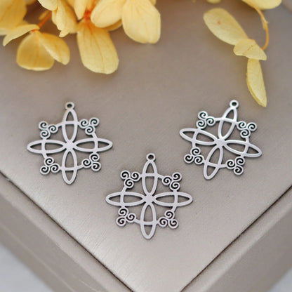 Elegant DIY Amulet Set: Phoenix Bird, Hummingbird, Snake Charms in Stainless Steel for Jewelry Making
