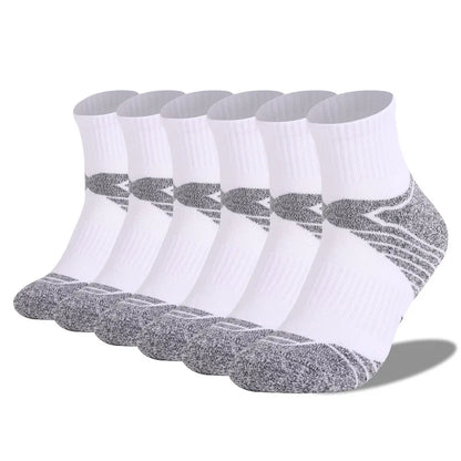 3 Pairs Unisex Thick Sole Moisture Wicking Running Socks