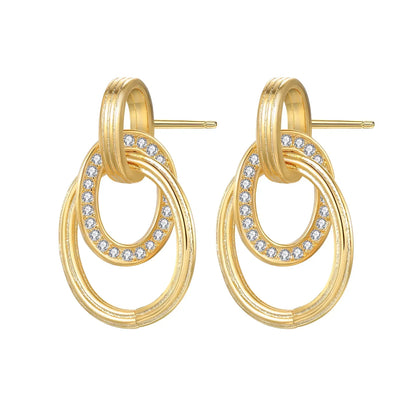 925 Sterling Silver Gold Hoop Earrings Halloween Pumpkin Skull Christmas Tree Zircon Studs for Women DIY Jewelry