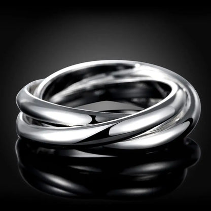 Sterling Silver 925 Women's Wedding Ring Charm Jewelry Gift