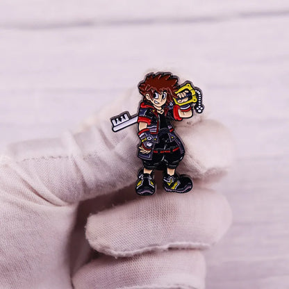 Disney Kingdom Hearts Animal Metal Lapel Pins for Backpacks and Fashion Accessories