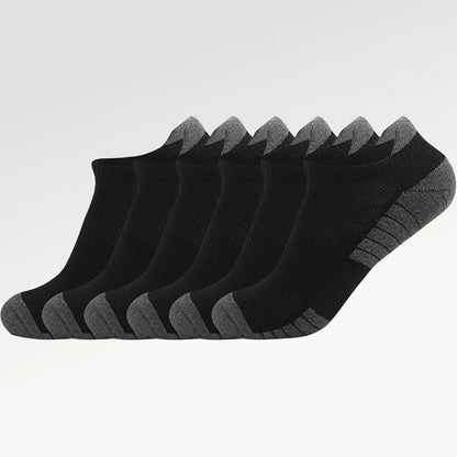6 Pairs Unisex Cushioned Terry Crew Socks Anti Slip