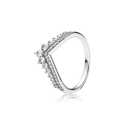 925 Sterling Silver Heart Zircon Ring for Women - Elegant European Wedding Jewelry P2106