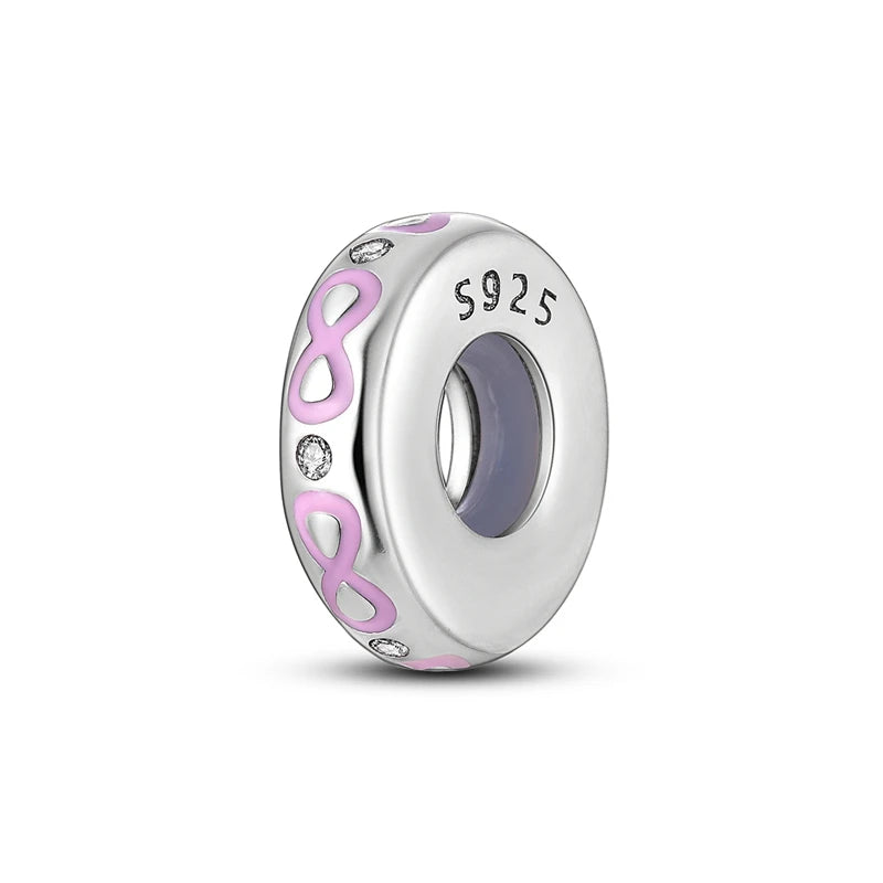 925 Sterling Silver Spacer Beads Charms for DIY Bracelets Jewelry Gifts for Women KTC408