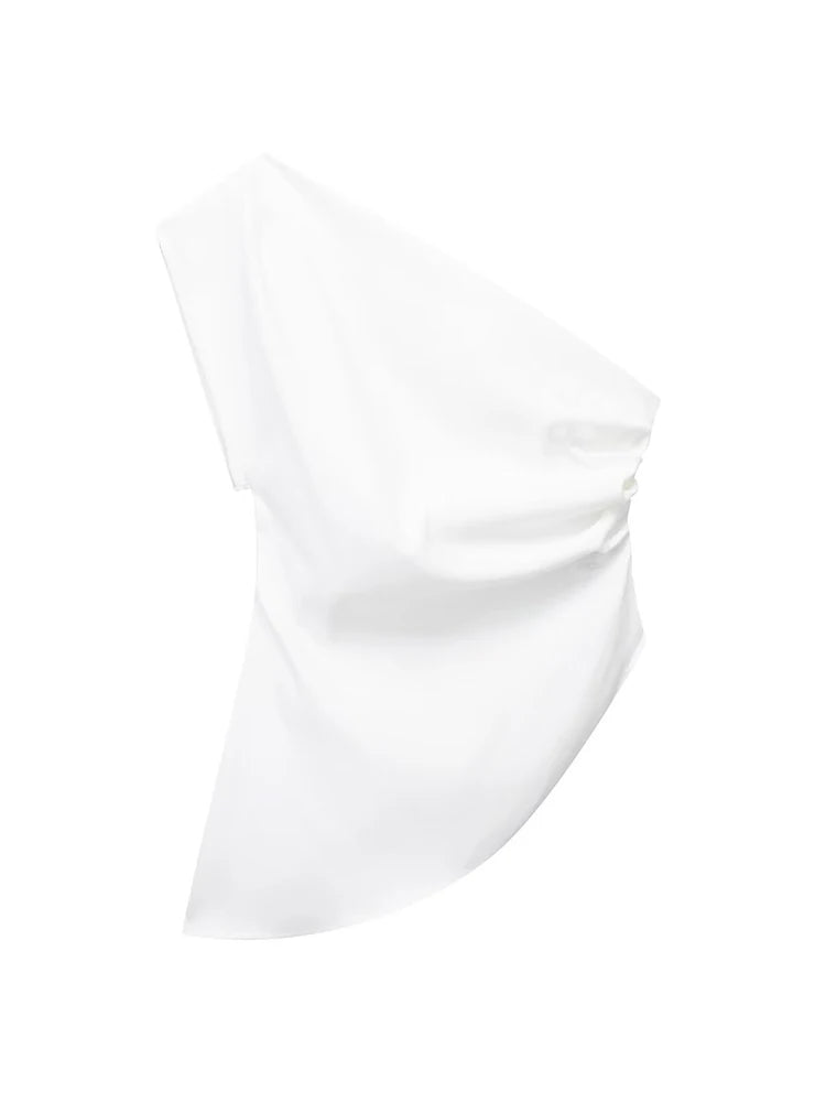 Dozw Asymmetric Off Shoulder Top For Women Trendy Chic