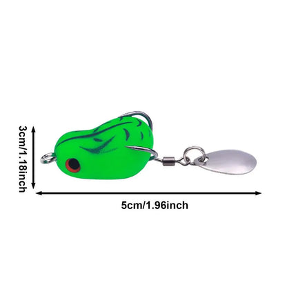 Fishing Lures Frog Attractive Fishing Frogs Sequin Bait Green