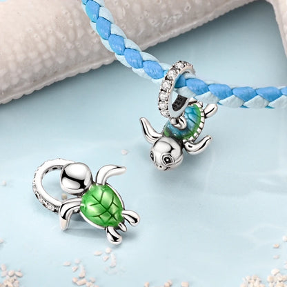 Elegant 925 Sterling Silver Turtle Pendant Beads for Bracelets