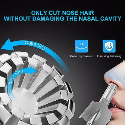 Nose Hair Trimmer for Men Stainless Steel Manual Shaver Portable 1set CHINA