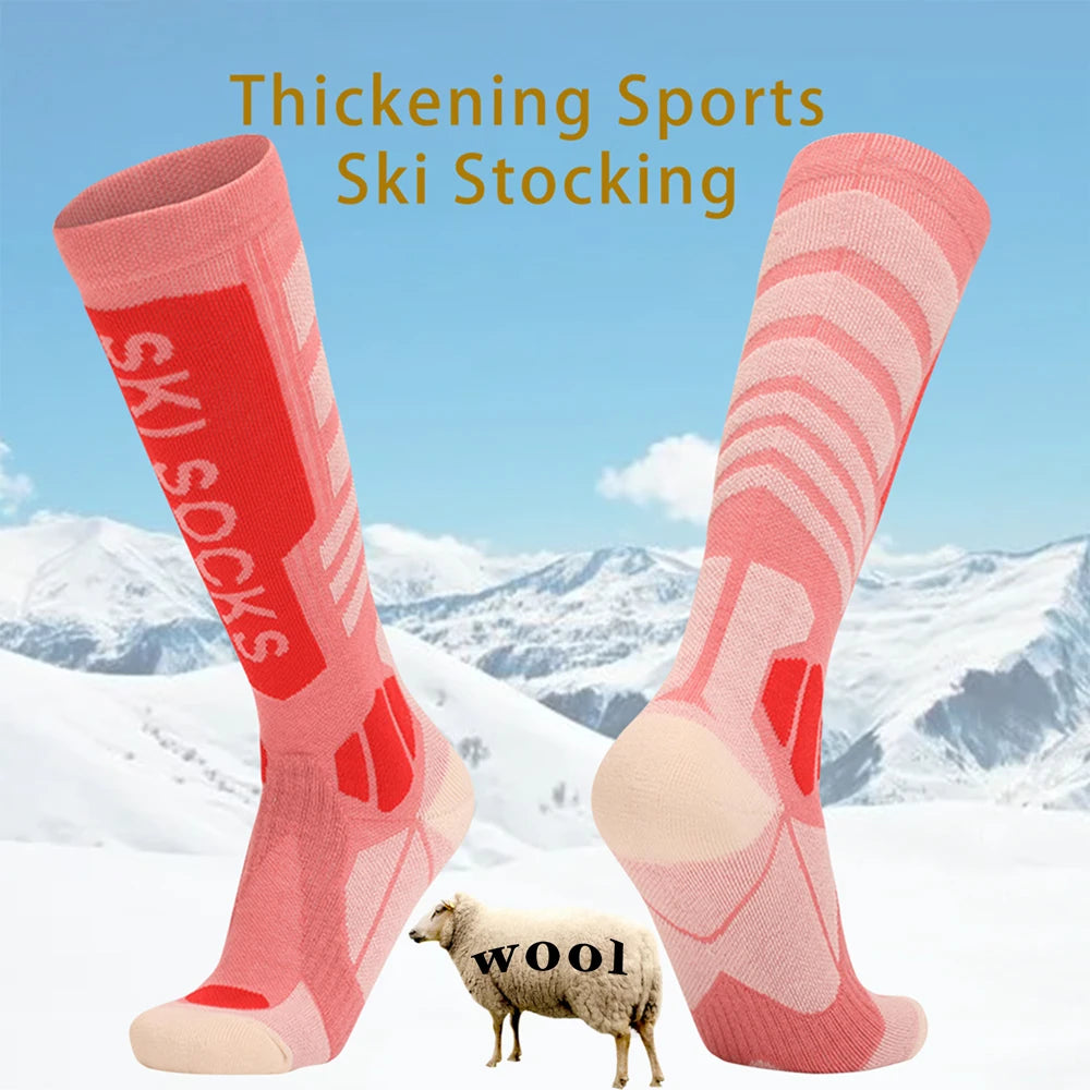 Women's Wool Ski Socks Thick Extra Warm Hiking Stockings